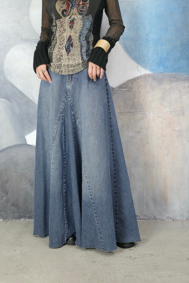 00's Denim long skirt