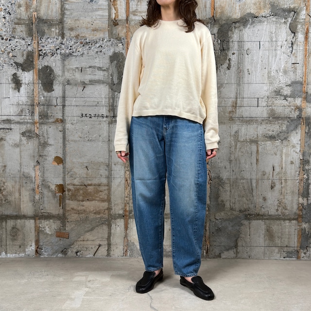 HYKE【ハイク】 DENIM TAPERED JEANS / USED WASH (BLUE) / (13405)