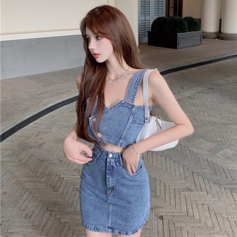 トップス ハイウェストウェストAラインスカート ハンチェンe41676274233