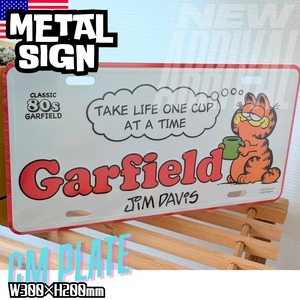 【 GARFIELD ( ガーフィールド ) 】CLASSIC 80s / CM PLATE / CMプレート / ライセンスプレート 〚アメリカン雑貨 アメトイ〛