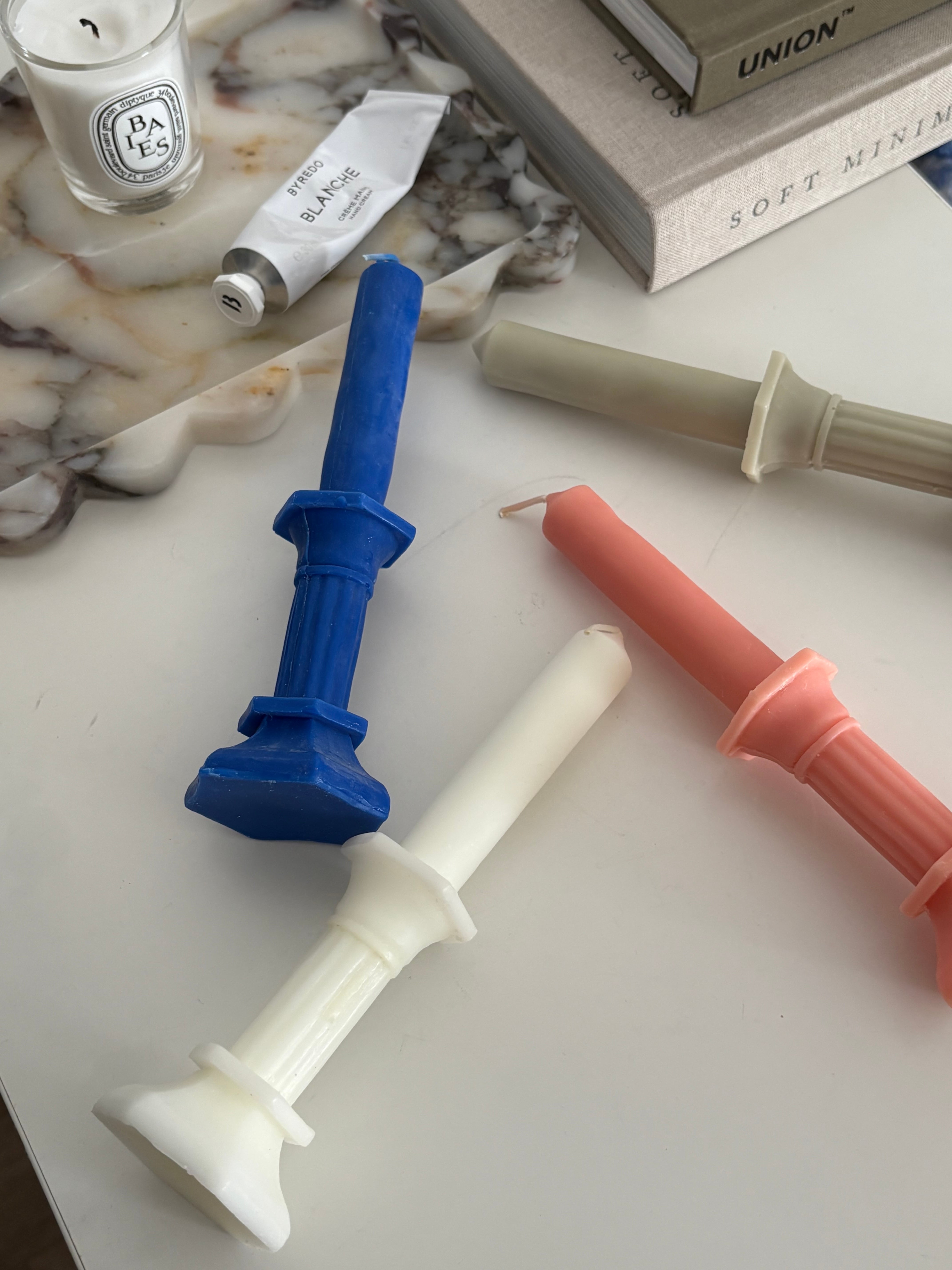 candle set／blue×white／orange×olive | Lili HOME 海外インテリア