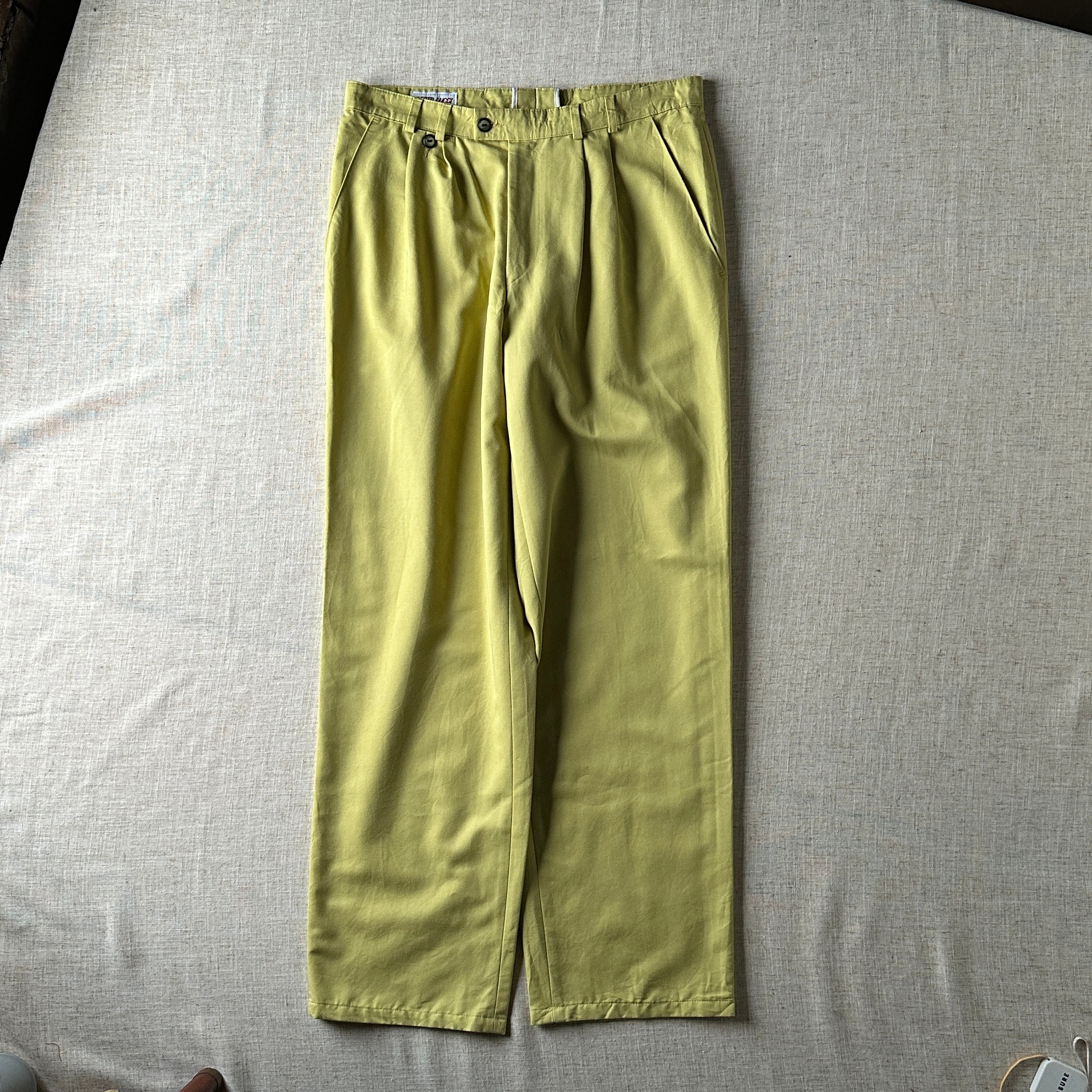 80s-90s BERTO LUCCI 2-Tuck Wide Trousers W33