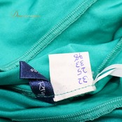 社交ダンス 衣装 スタンダードドレス ワンピース ドレス グリーン系 ブルー系 VeRTigo フリル レース フロート 青緑 デモ 競技 ダンス パーティ 発表会 豪華 華やか エレガント 上品 パフォーマンス用