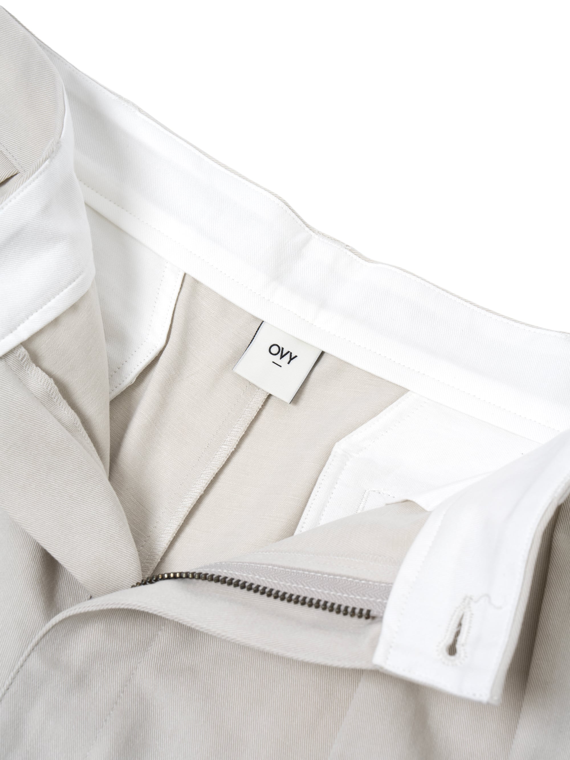 Cotton 2tuck Washed Chino Shorts (ivory) | OVY
