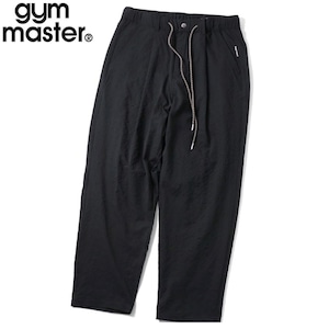 gym master ジムマスター シアサッカー タックパンツ メンズ 夏パンツ イージーパンツ 涼しい 軽量 薄手 テーパード カジュアル アウトドア G733722 ブラック(05)