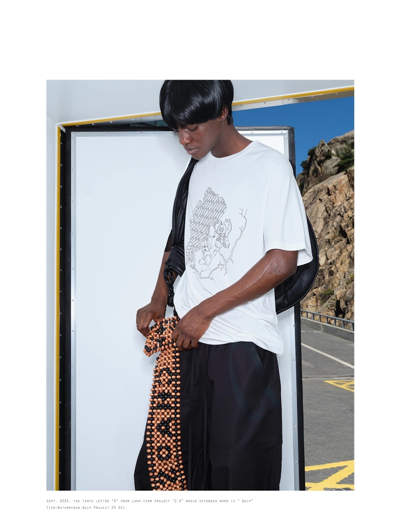 NUTEMPEROR Quip Project 011 Hand-Beaded Wood Belt