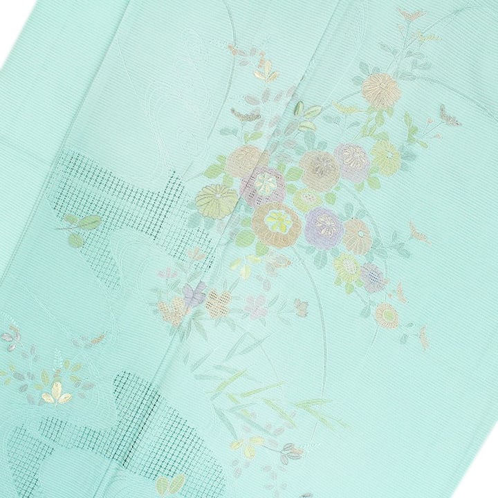 特選 夏きもの》 ワントーンの三大刺繍【相良・蘇州・スワトウ 特選 夏きもの》 ワントーンの三大刺繍【相良・蘇州・スワトウ