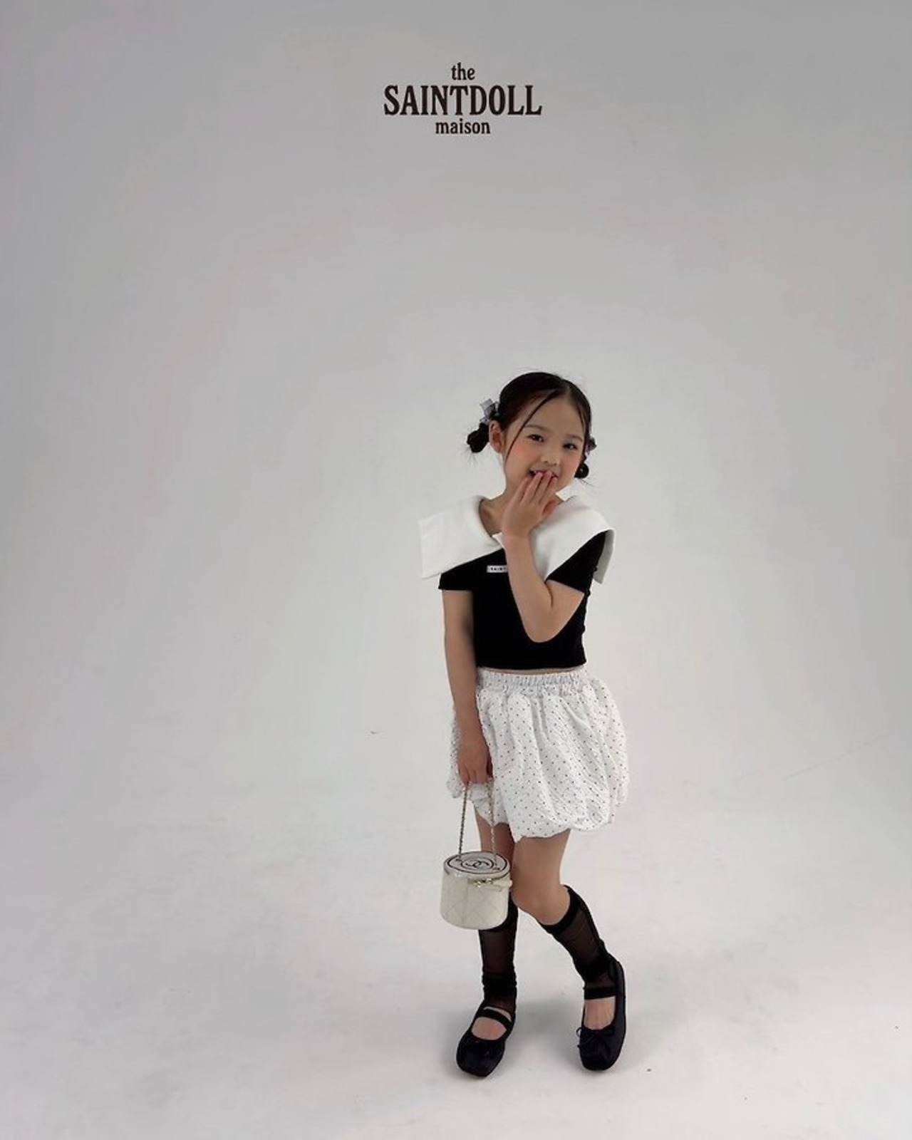 [SAINTDOLL] Dot Balloon Skirt (XL/JS) / [세인트돌] 도트벌룬스커트 (XL/JS)