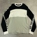 A BATHING APE 袖ロゴ メッシュ ロンT ブラック グレー ホワイト