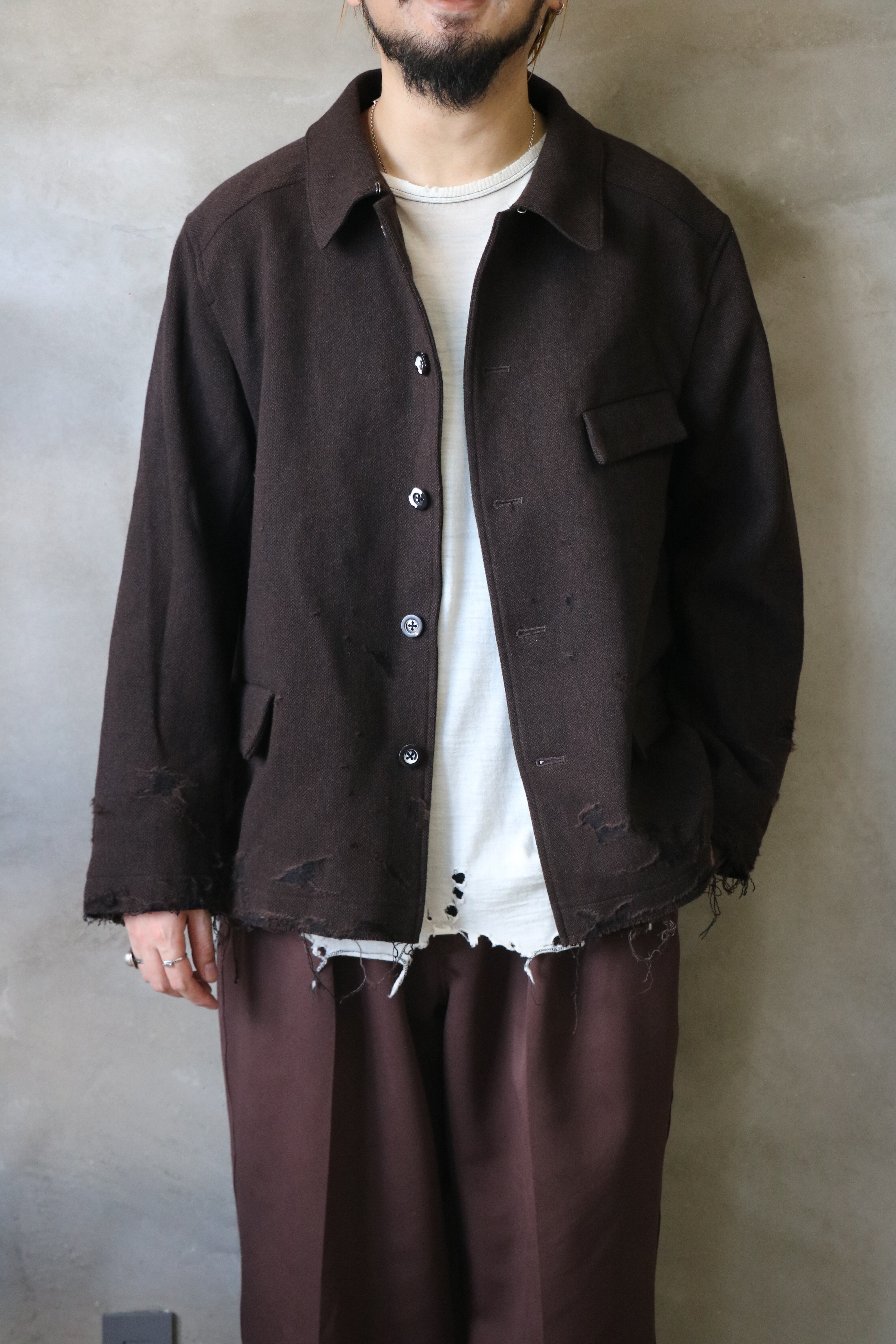Restock】Ancellm / TWEED CRASH JACKET / ANC-JK37 / アンセルム 