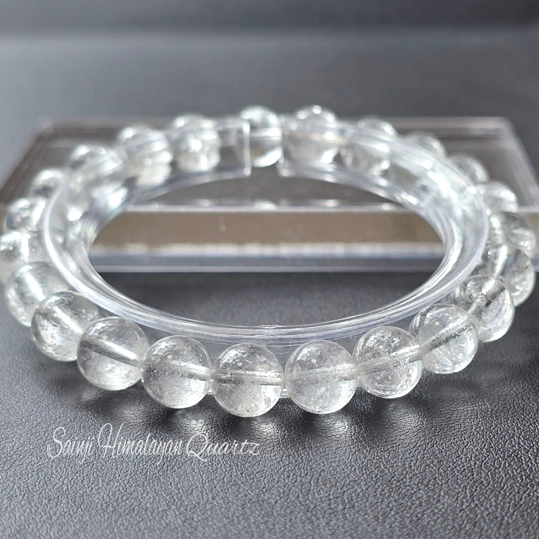 Himalayan Mist Quartz Bracelet 8mm | Sainji Valley, India