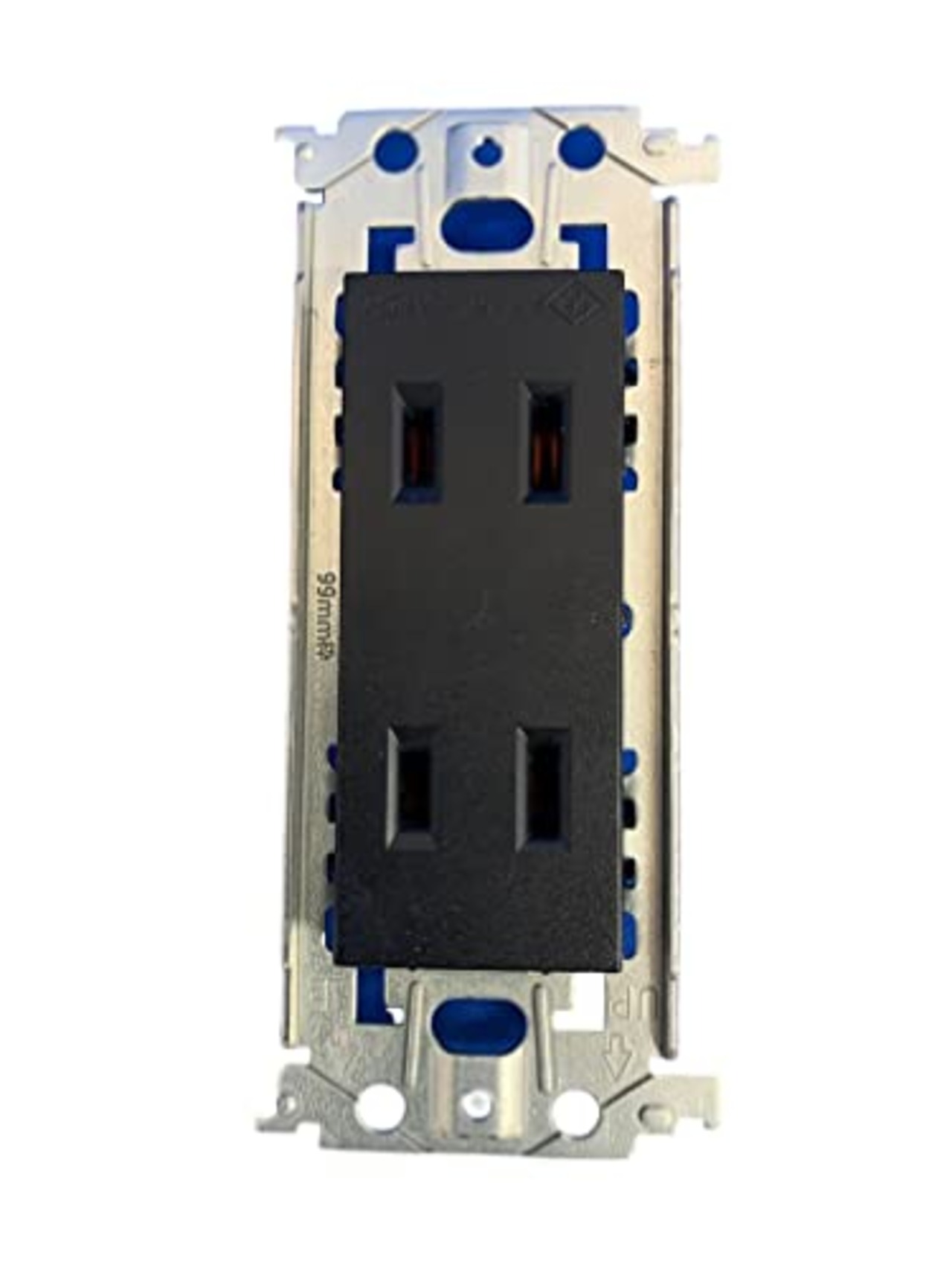 パナソニック(Panasonic) 埋込ダブルコンセント 金属枠付 ブラック WTL1502B