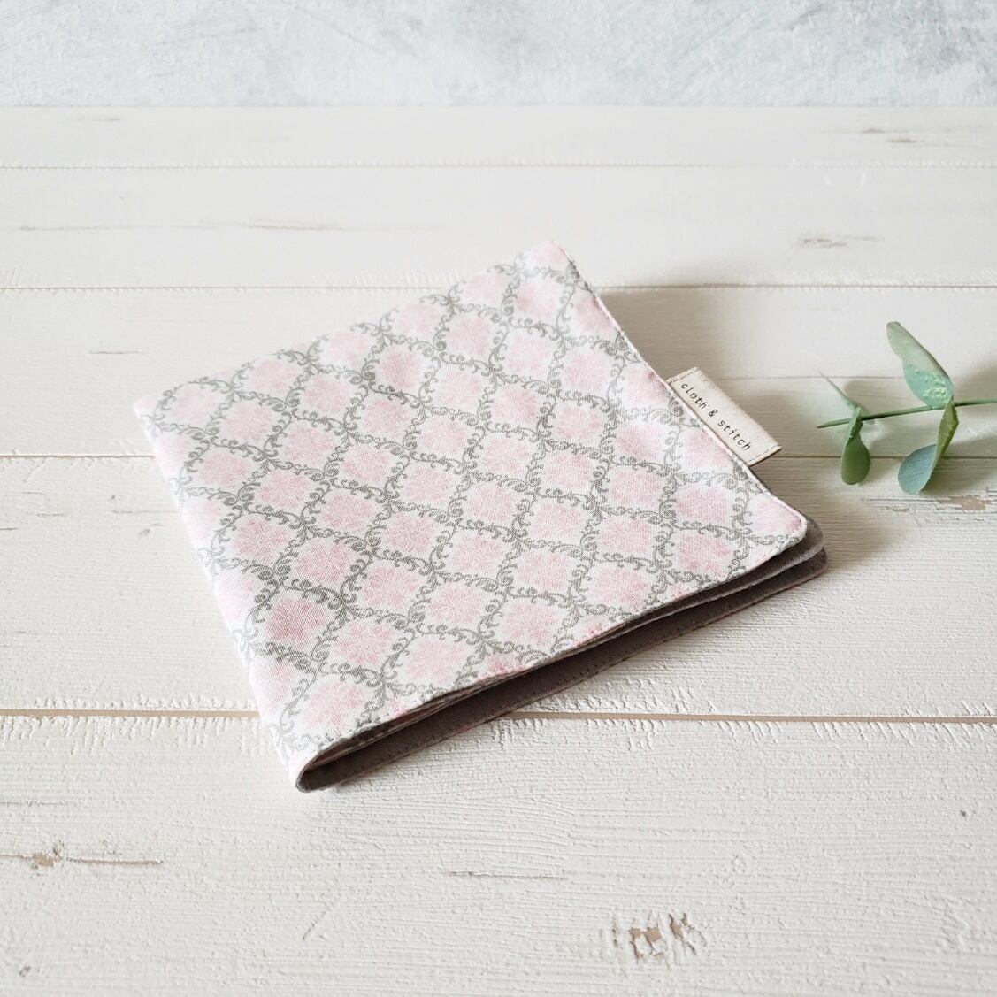 6重ガーゼハンカチ/ミモザ柄 ブルーグレー | cloth & stitch