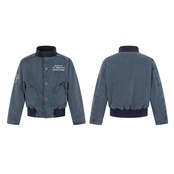 VINTAGE ストリート ウォッシュド スタンドカラー 中綿ジャケット T2327