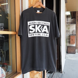90’s MOON RECORDS NEW YORK T-Shirt L USA製 SKA FOTL ブラック ムーンレコーズ Tシャツ