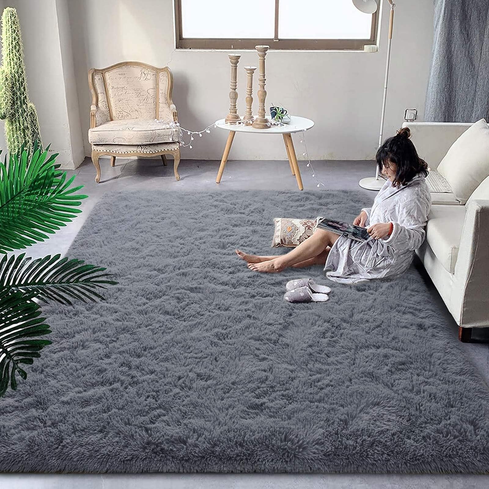 【4畳】 絨毯 カーペット ラグマット 200*300 Beddiny ホワイト Beddiny カーペット ラグ ラグマット 洗えるラグ中層:極厚30D高密度