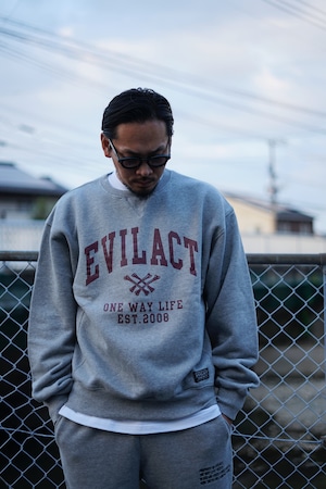 EVILACT " HEAVY CREW NECK " GRAY