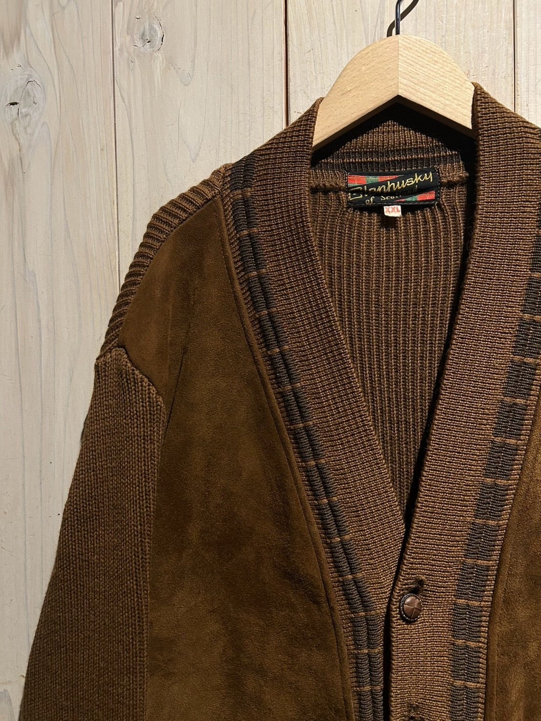 a.k.a.C.a.k.a vintage】70's Suede Leather Switching Design Euro