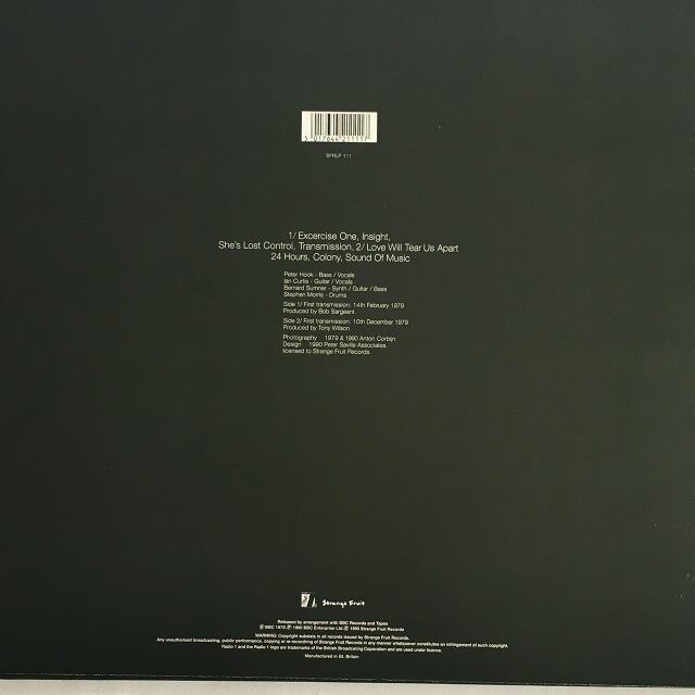 LP】Joy Division ‎– Peel Sessions（Clear Vinyl） | マメシバ