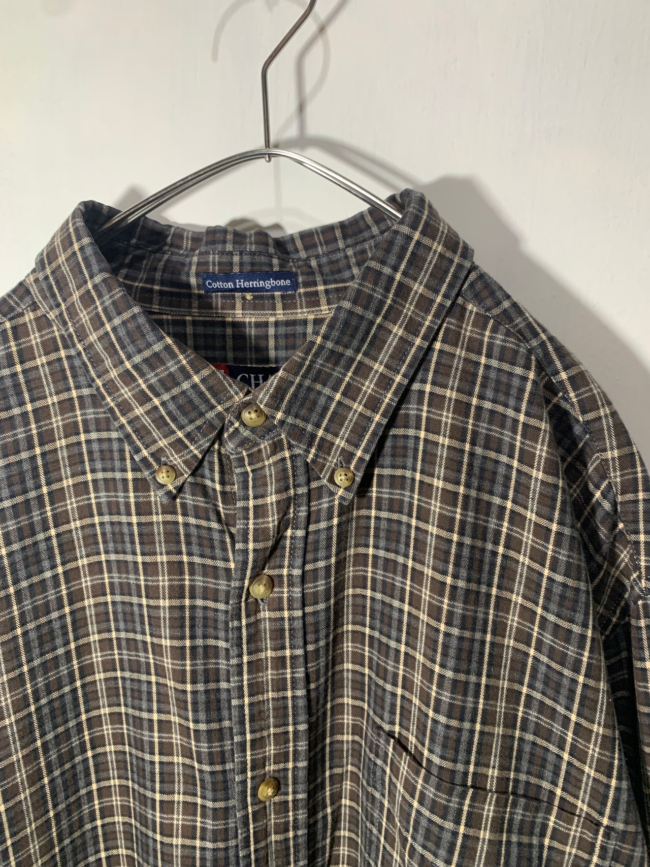 90's CHAPS Flanne Shirt【L】