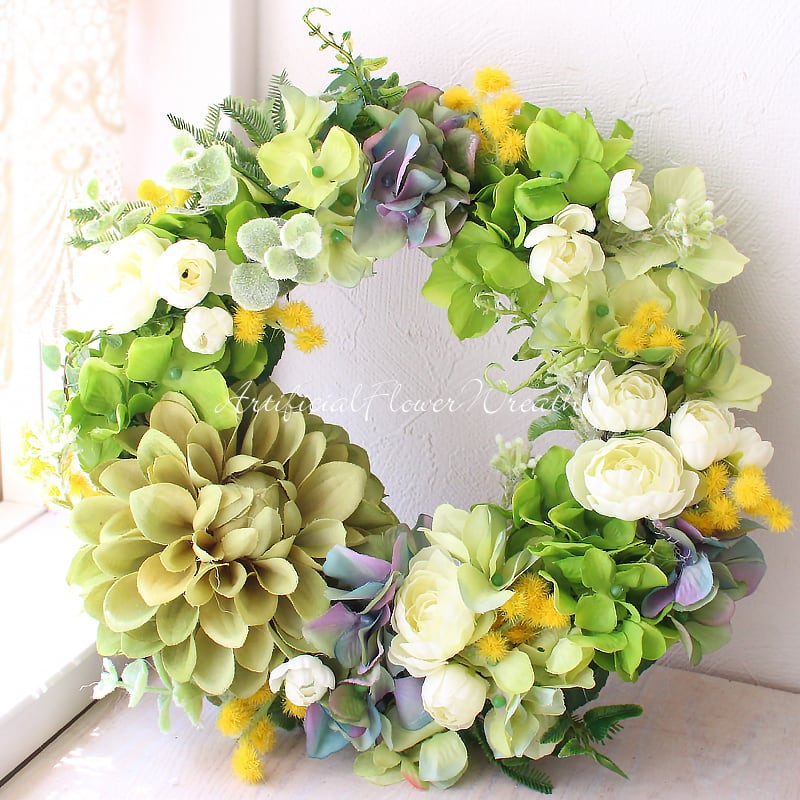 プレゼント　ギフト　アーティフィシャルフラワー　　flower wreath