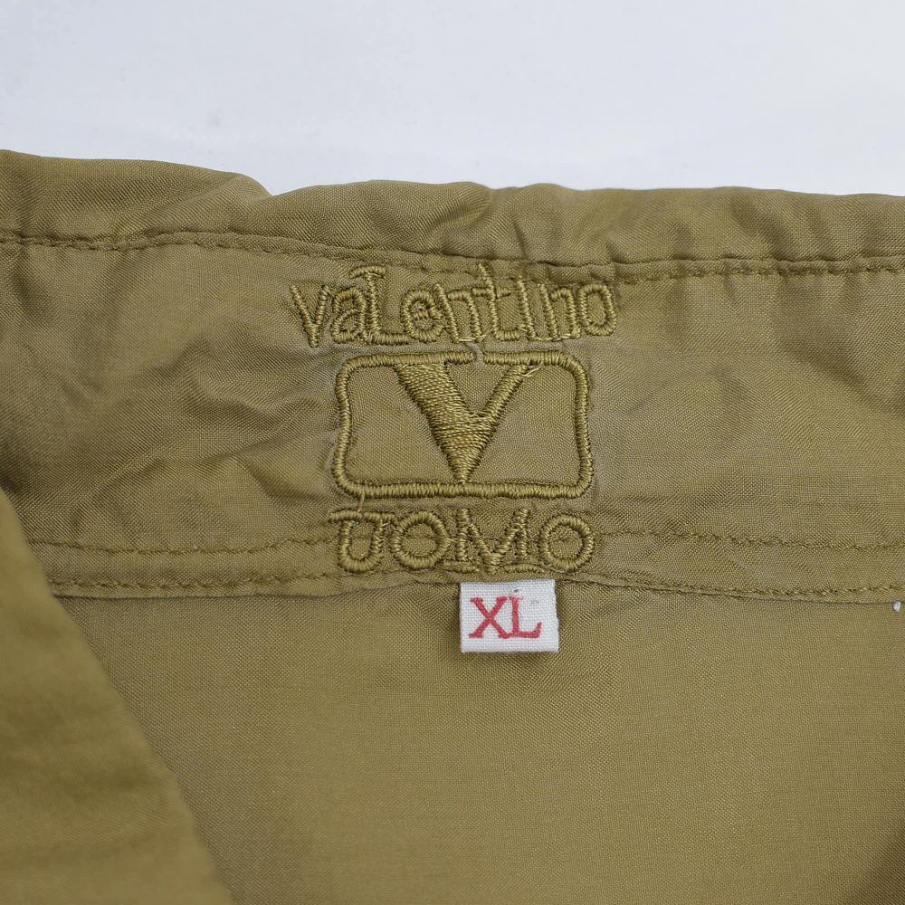 valentino UOMO ヴァレンティノ ロゴ刺繍 シルクシャツ 半袖
