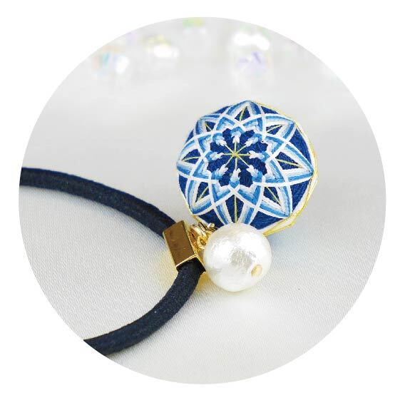 ヘアゴム】菊2.0cmてまり 富士 | はれてまり｜ HAReTEMARI