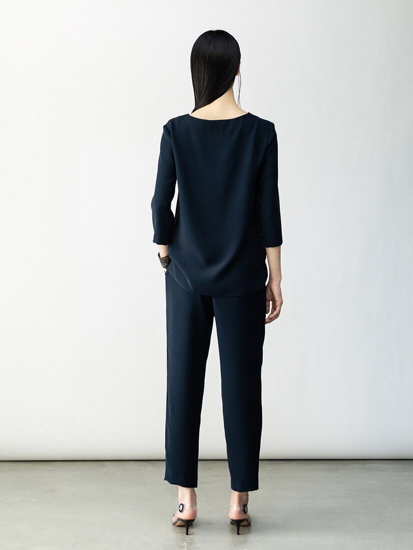 TAPERED RIBBON PANTS 18BA02 | saqui (store)