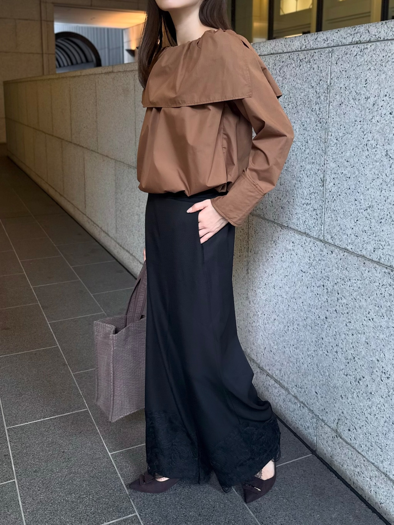 レースワイドパンツ［90008］