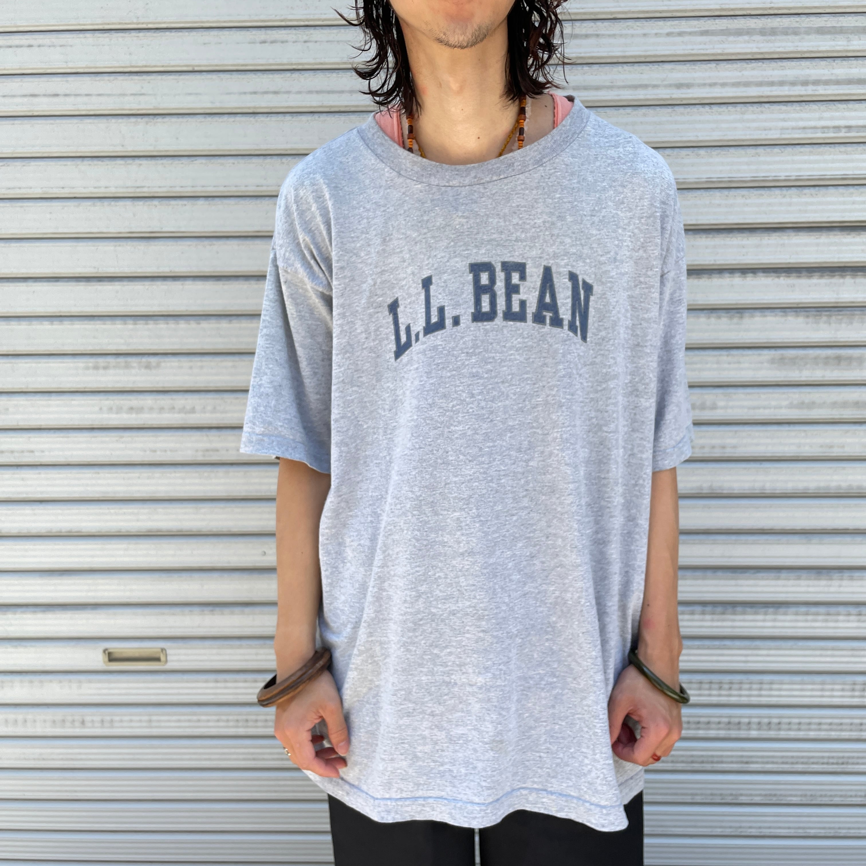 送料無料』90s L.L.bean エルエルビーン ロゴプリントTシャツ USA製 XL ...
