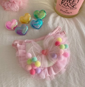 即納【hugmemore】Pinpom Party Bib《2size》