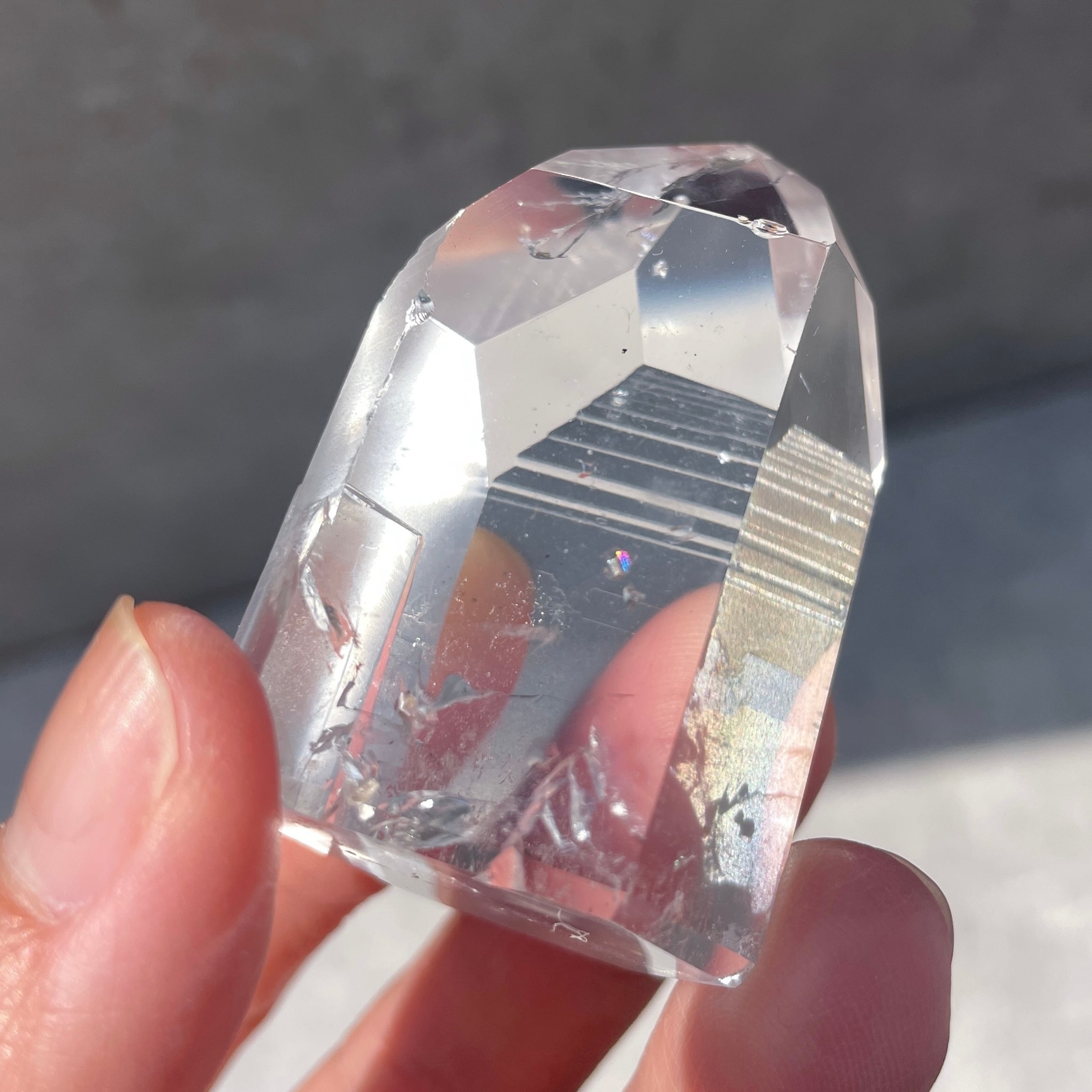 ゼッカ産水晶クリアクォーツ(セミポリッシュ) タワー02◇スターブラリークォーツ/ヴィジョンクォーツ/ゼコデソーザ(ゼカデソーザ)産