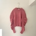 naoki tomizuka/Power shoulder knit pink