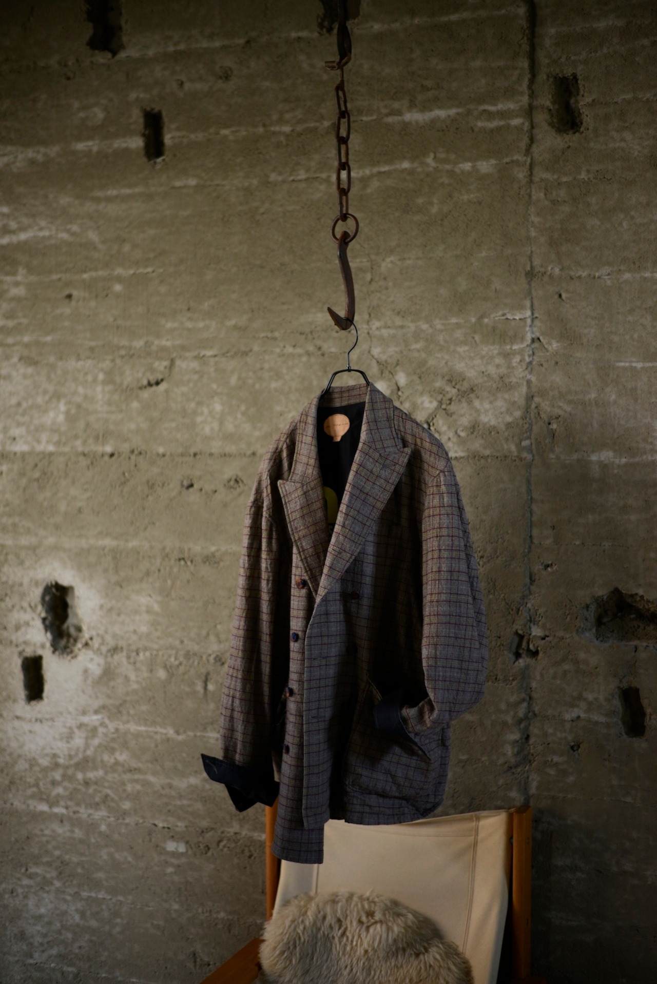 blackbird / double breasted director’s jacket (check)