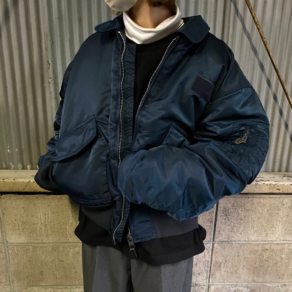Schott ショット CWU-R ミリタリー フライトジャケット L 古着 民間品 