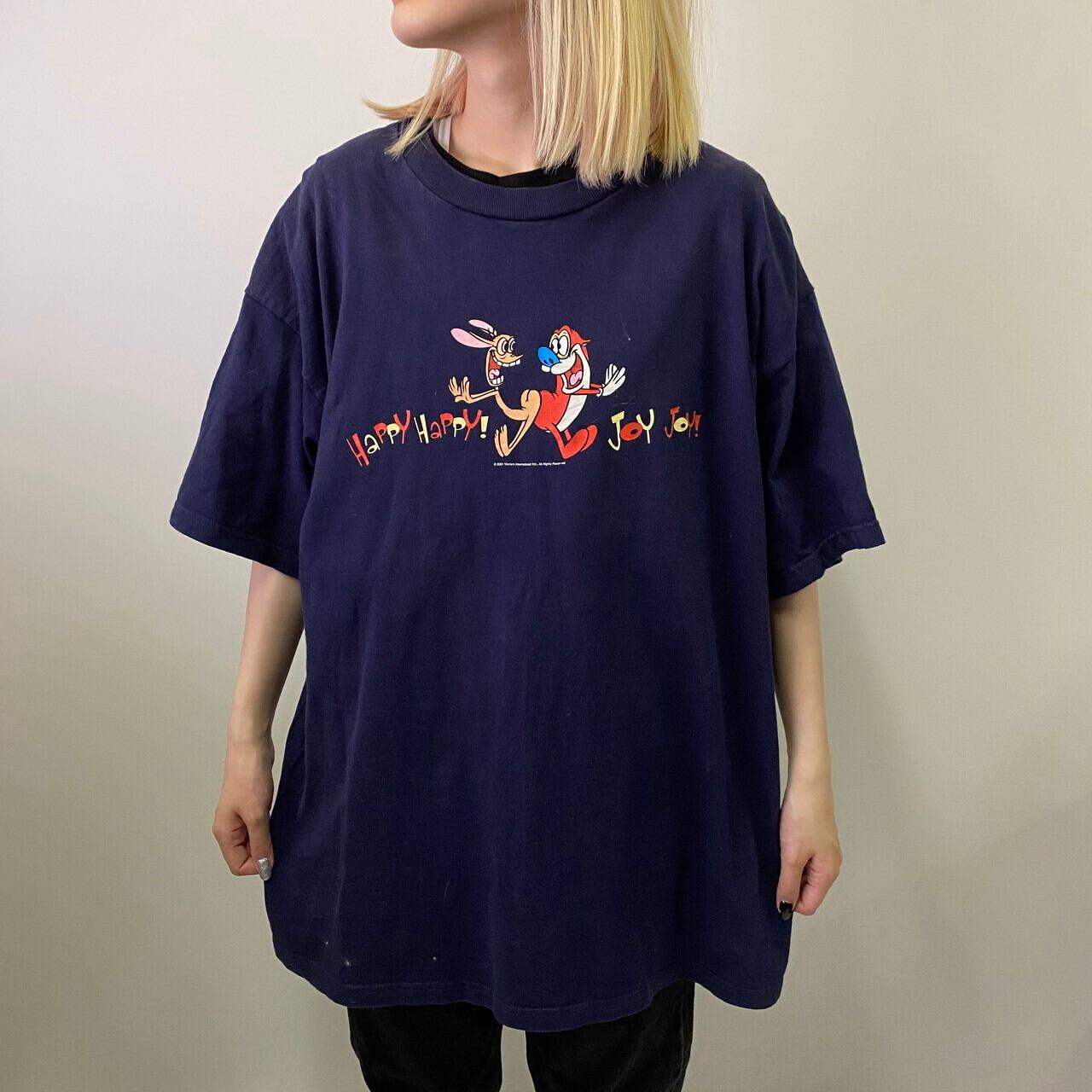 REN & THE STIMPY ヴィンテージ　Tシャツ　プリント　XL 古着 REN & THE STIMPY ヴィンテージTシャツプリントXL 古着