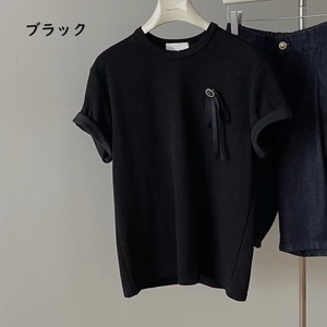 リボンブローチ Tシャツ  Y 10831