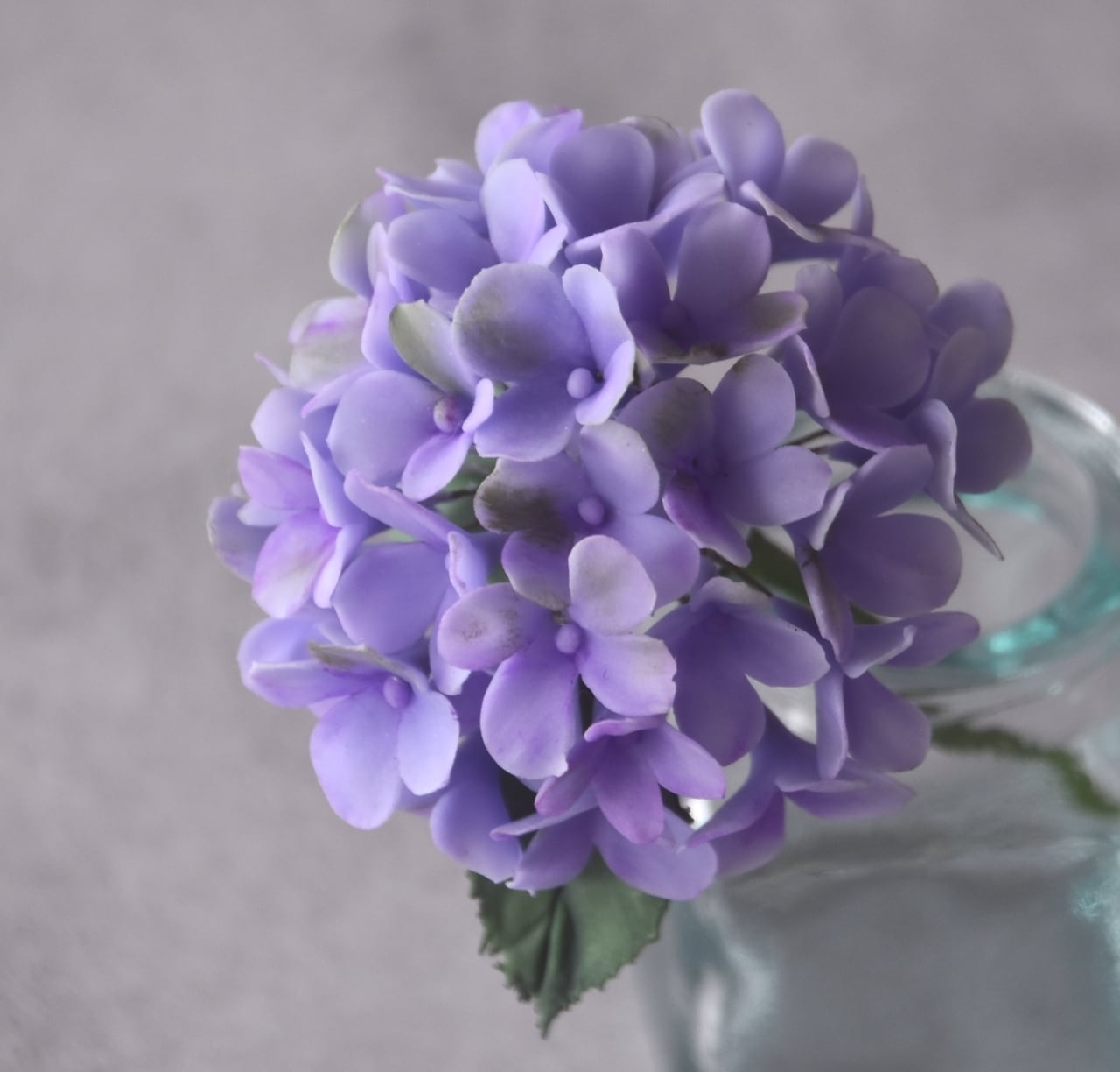 ◇粘土のお花◇ ミニサイズ♪ 秋色紫陽花 パープル A1274 | oldfantasy