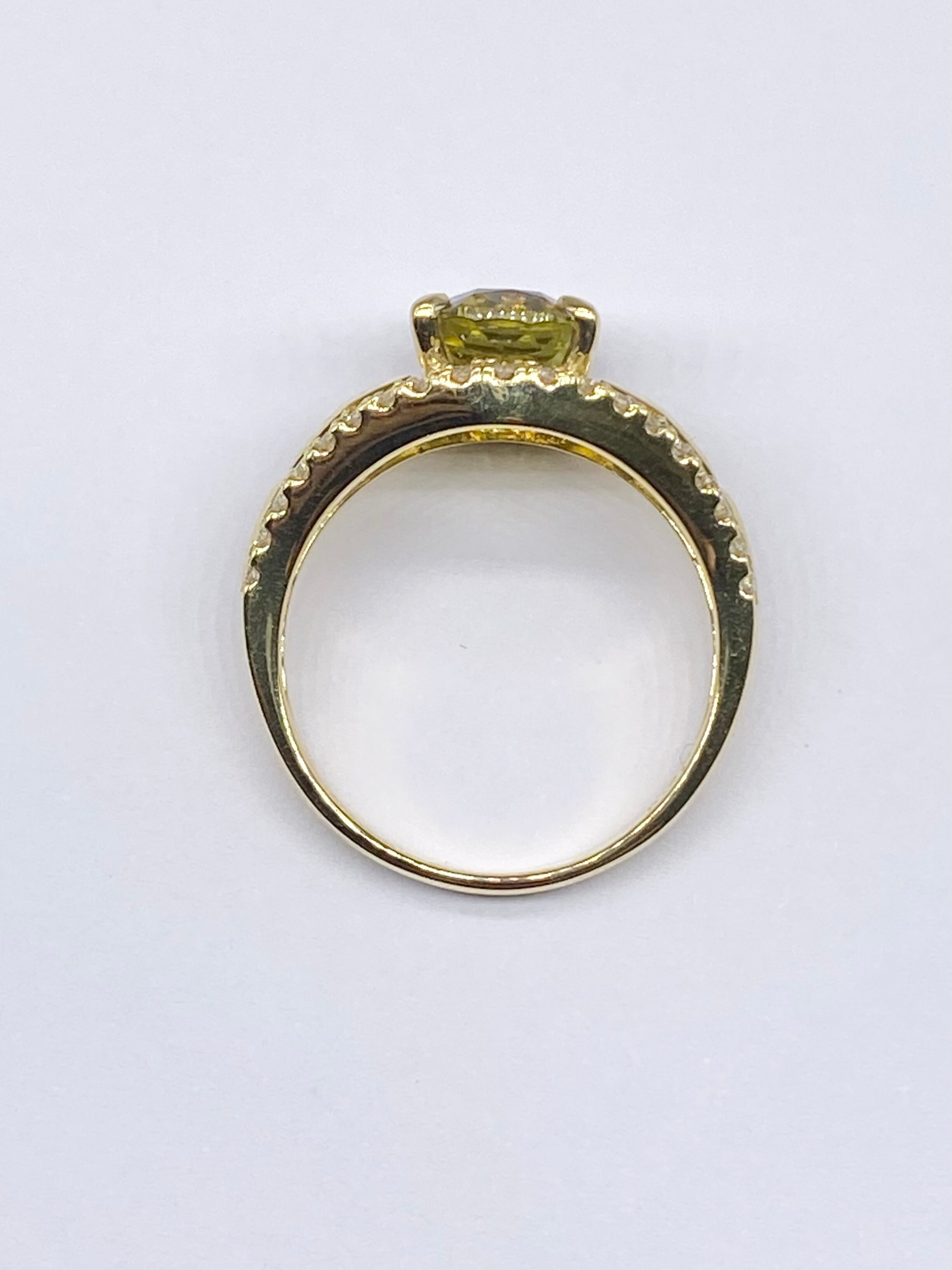トルマリン 2.59ct / ダイヤモンド 計0.38ct K18 リング 15号