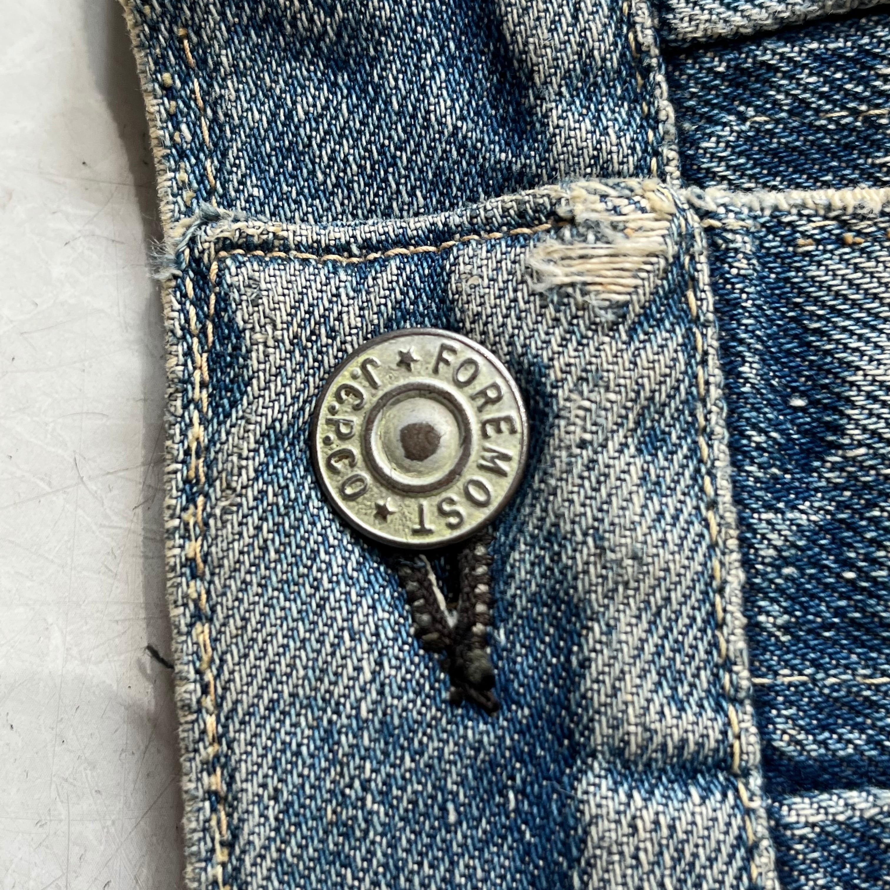 40s Foremost One Pocket 1st Type Denim Jacket 40年代 フォアモスト