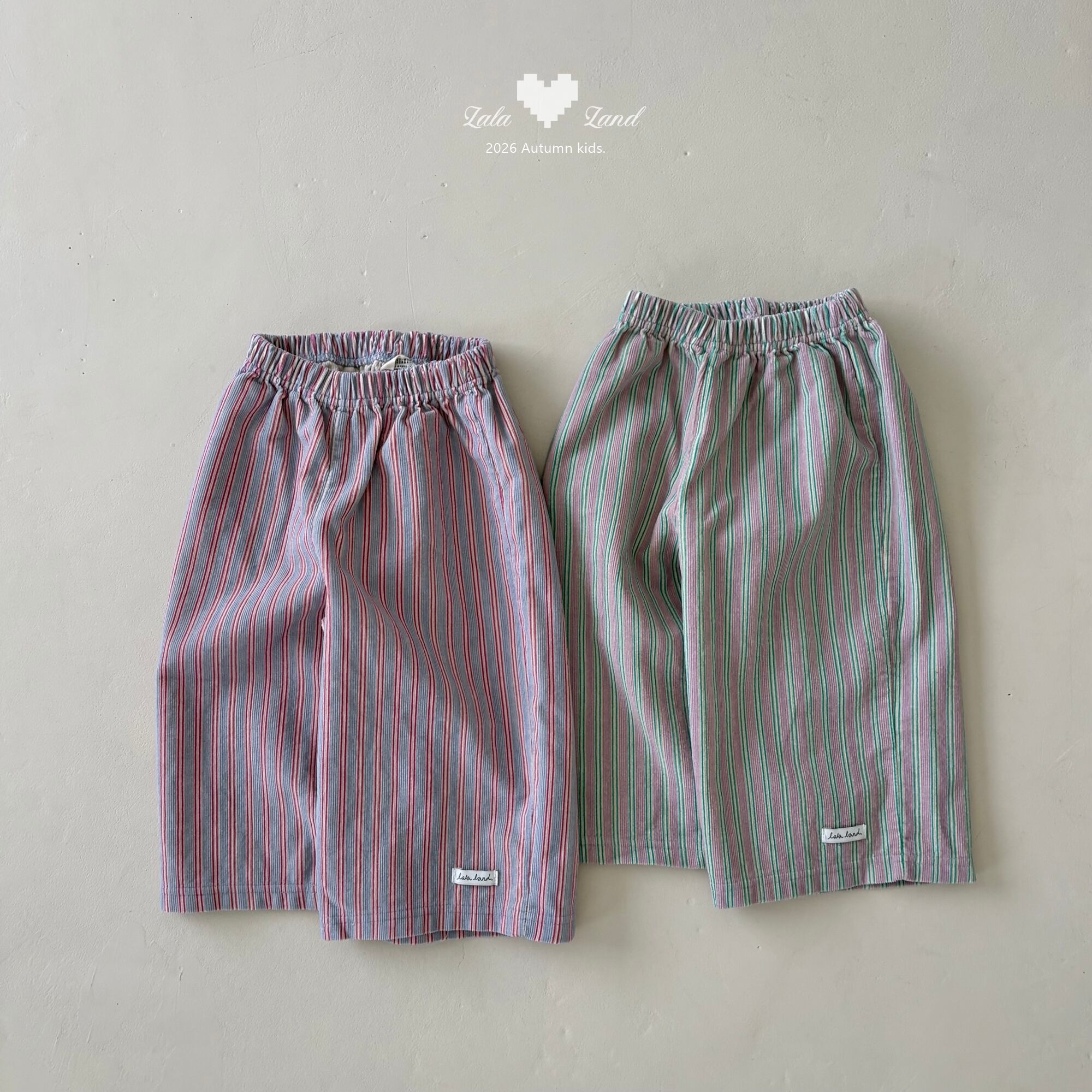 candy ribbed pants【lalaland】※9月下旬〜10月上旬発送予定