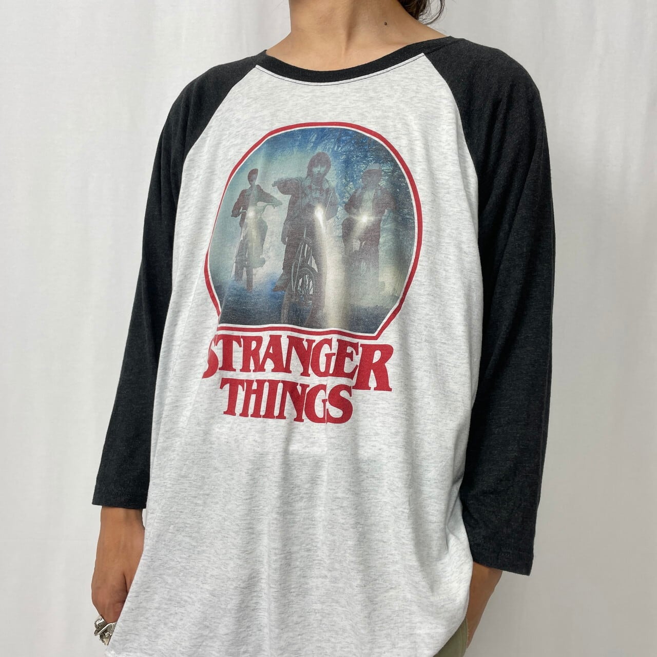 極希少　stranger things プリントTシャツ　ムービー　黒　XL