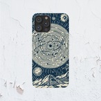 受注生産 iPhoneケース 銀河渦と山並みの宇宙図｜レトロ宇宙 RFSP039B