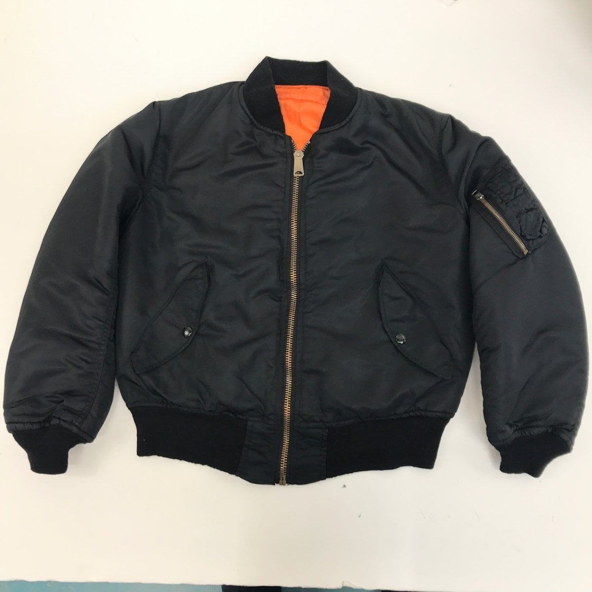 ALPHA アルファ- 90年代 USA製 MA-1 FLIGHT JACKET BLACK