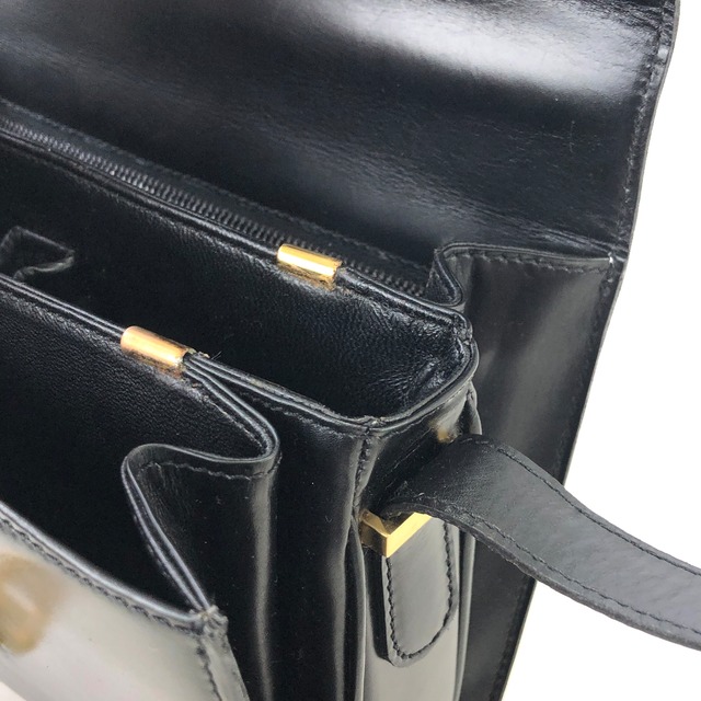 CELINE セリーヌ トリオンフ レザー ショルダーバッグ ブラック vintage ヴィンテージ オールド 368agn
