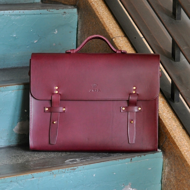 John Woodbridge & Sons Makers -satchel bag L size-Red