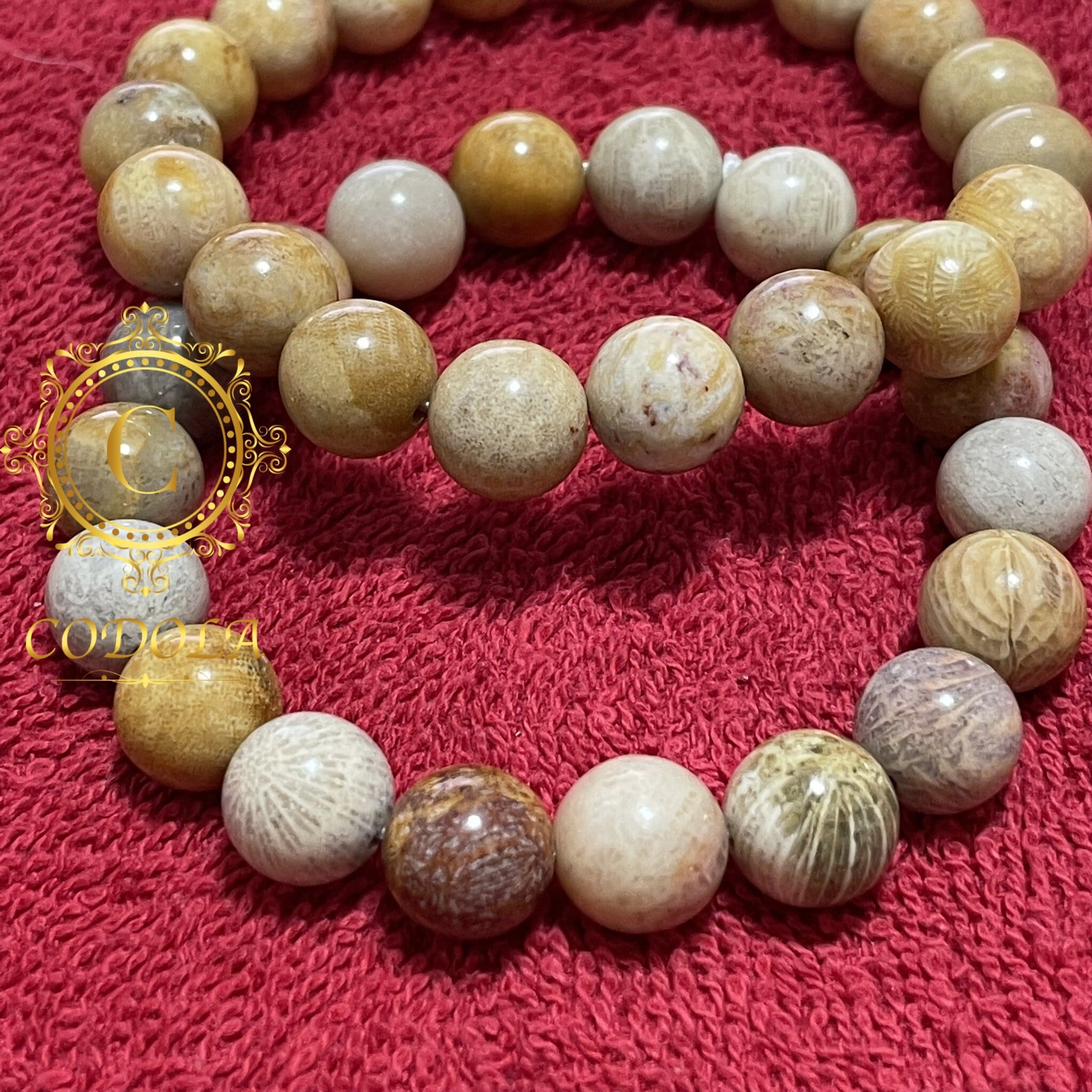 フォッシルコーラル 菊花石 ブレスレット - 通販 - nickhealey.co.uk