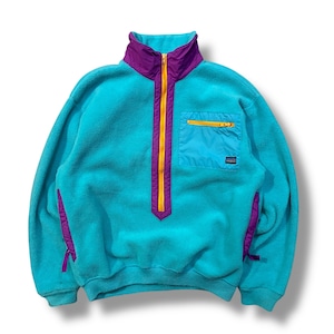 USA製 "12" 80年代 Patagonia パタゴニア フリースプルオーバー ヘビーウェイト ハーフジップ 水色 古着 古着屋 高円寺 ビンテージ n60305