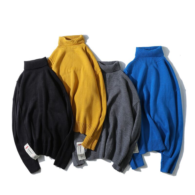 【新作】【送料無料】 Road Vintage Men's Turtleneck Sweaters ins Trend Couples Harajuku Loose Knitwear Men's and Women's Fall / WinterUnderwear-アリババ かわいい ウィンター 冬物 ビンテージ hip6-161184551325500