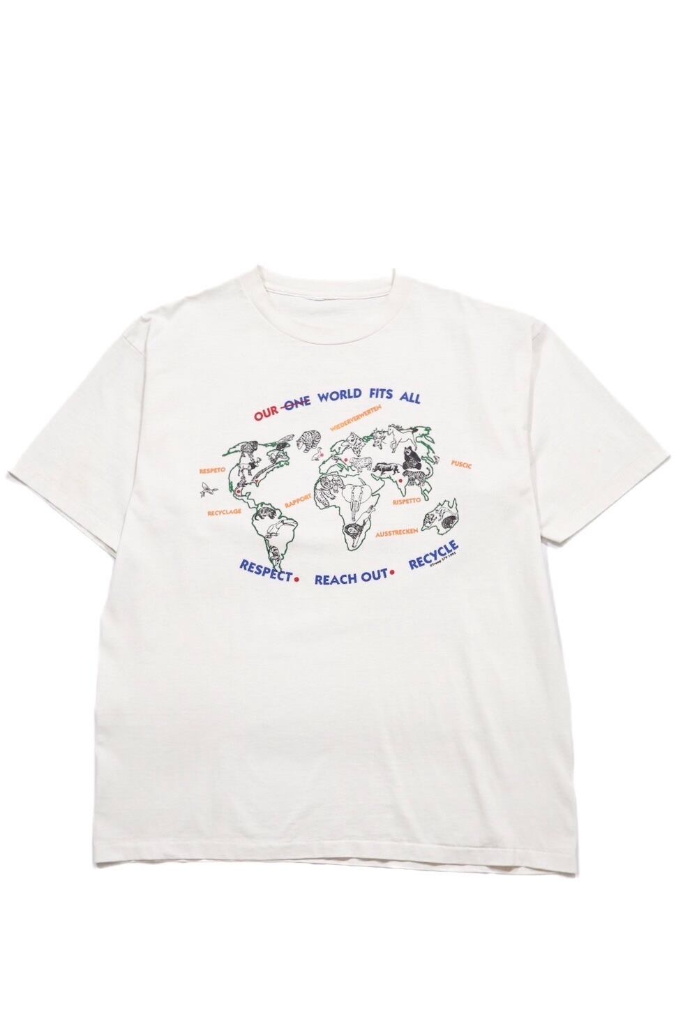 USED 90s OUR WORLD FITS ALL s/s t-shirt